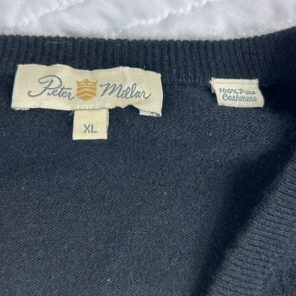 Peter Millar •XL• 100% Cashmere Vintage V Neck Sweater - Picture 2 of 7